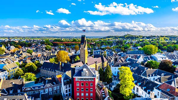 Uitzicht over de stad Maastricht, Nederland