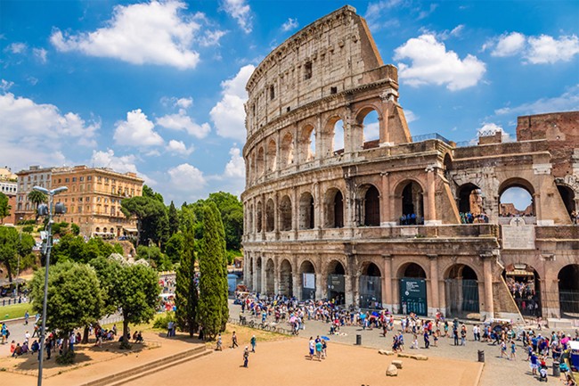Historisch gebouw in Rome, Italië