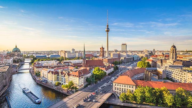 Uitzicht over de stad Berlijn, Duitsland