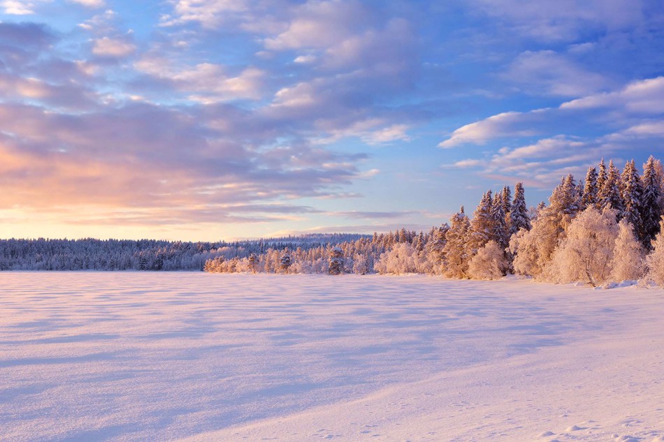 Wandelen door de sneeuw in Lapland