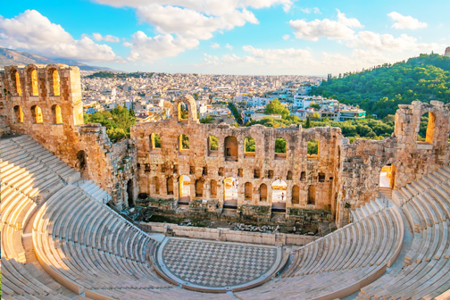 Historisch theater in Athene