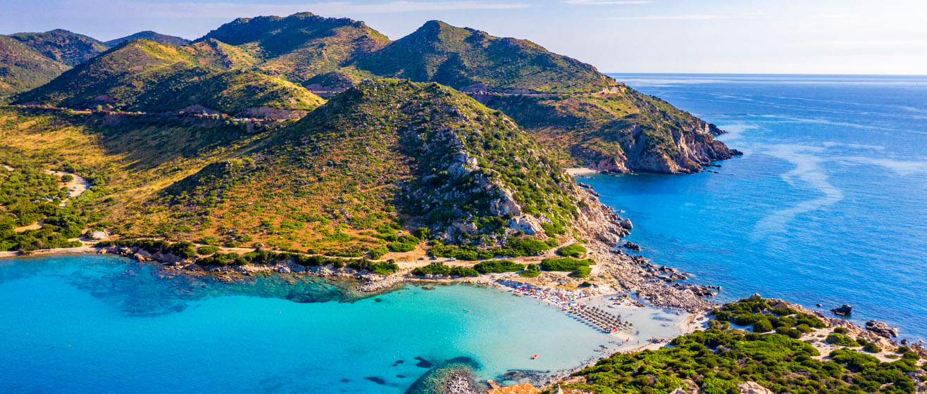 Uitzicht over het eiland Sardinië