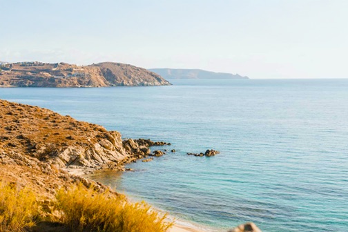 Uitzicht op de Egeïsche Zee bij Four Seasons Mykonos