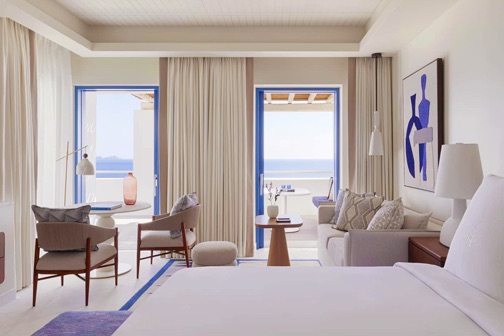 Interieur kamer Four Seasons Resort Mykonos