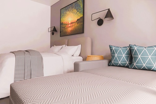 Stijlvolle kamer van Serenity Aqua