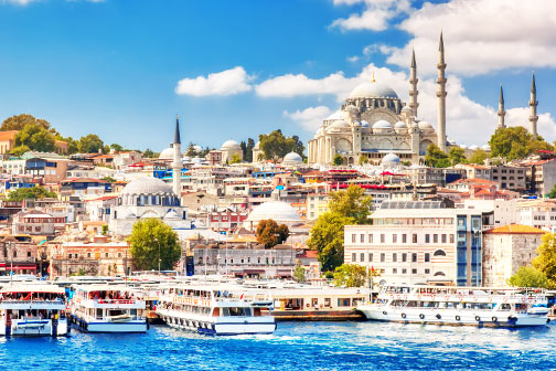 Jachthaven van Istanbul in Turkije