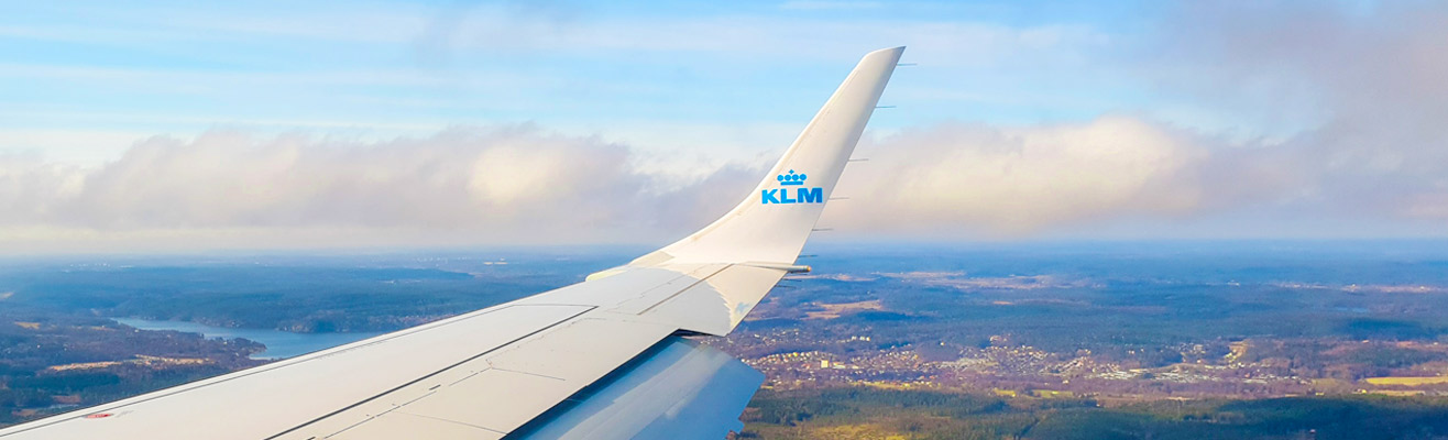 Vliegtuigvleugel van KLM