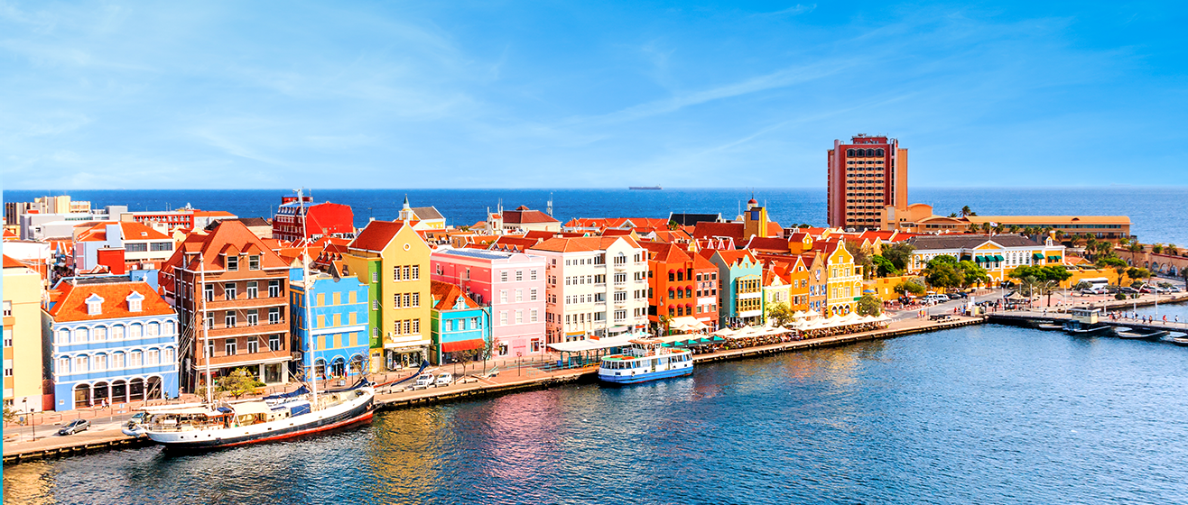 Handelskade op Curacao