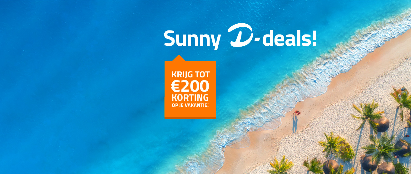 Sunny D-deals: tot 200 euro korting bij D-reizen