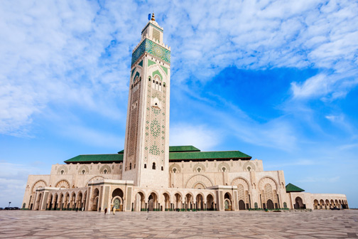 Hassan II Moskee in Cassablanca, Marokko in februari