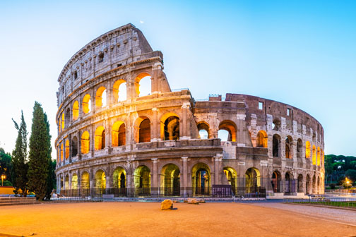 Colosseum in Rome tijdens een stedentrip januari