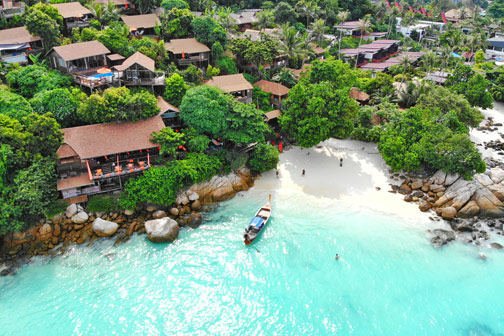 Paradijselijk strand op Koh Samui, Thailand in januari