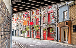 Authentiek Iers straatje in Dublin