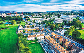 Bovenaanzicht van Dublin