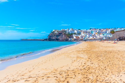 Gougdeel strand op Fuerteventura, Canarische Eilanden in november