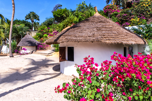 Strandhutjes in Gambia in november