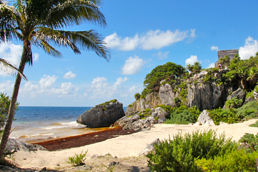 Strandje in Yucatán, Mexico in november