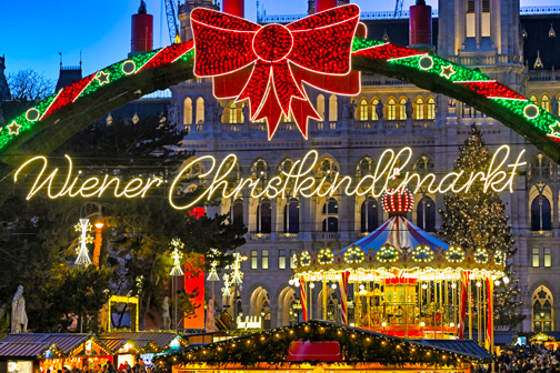 Wiener Christkindlmarkt in Wenen tijdens een stedentrip december